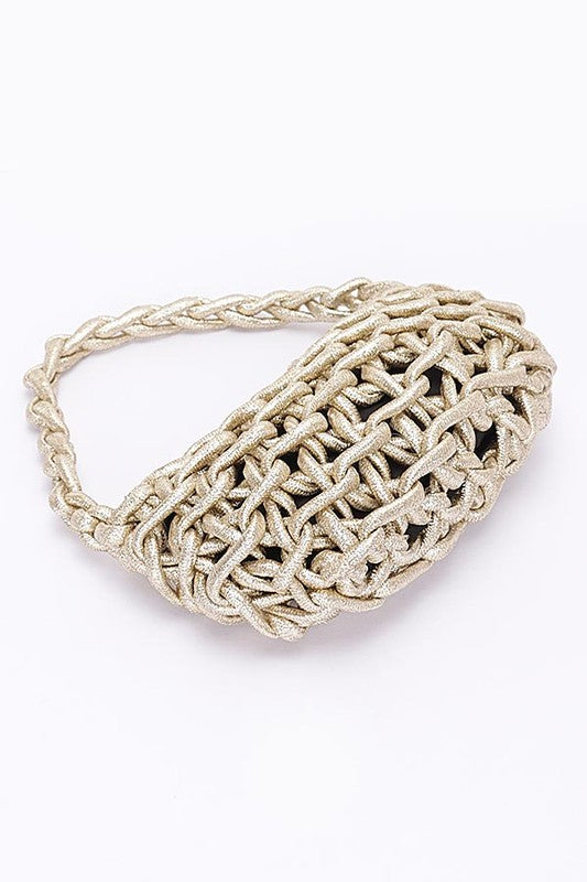 Metallic Strings Braided Bag