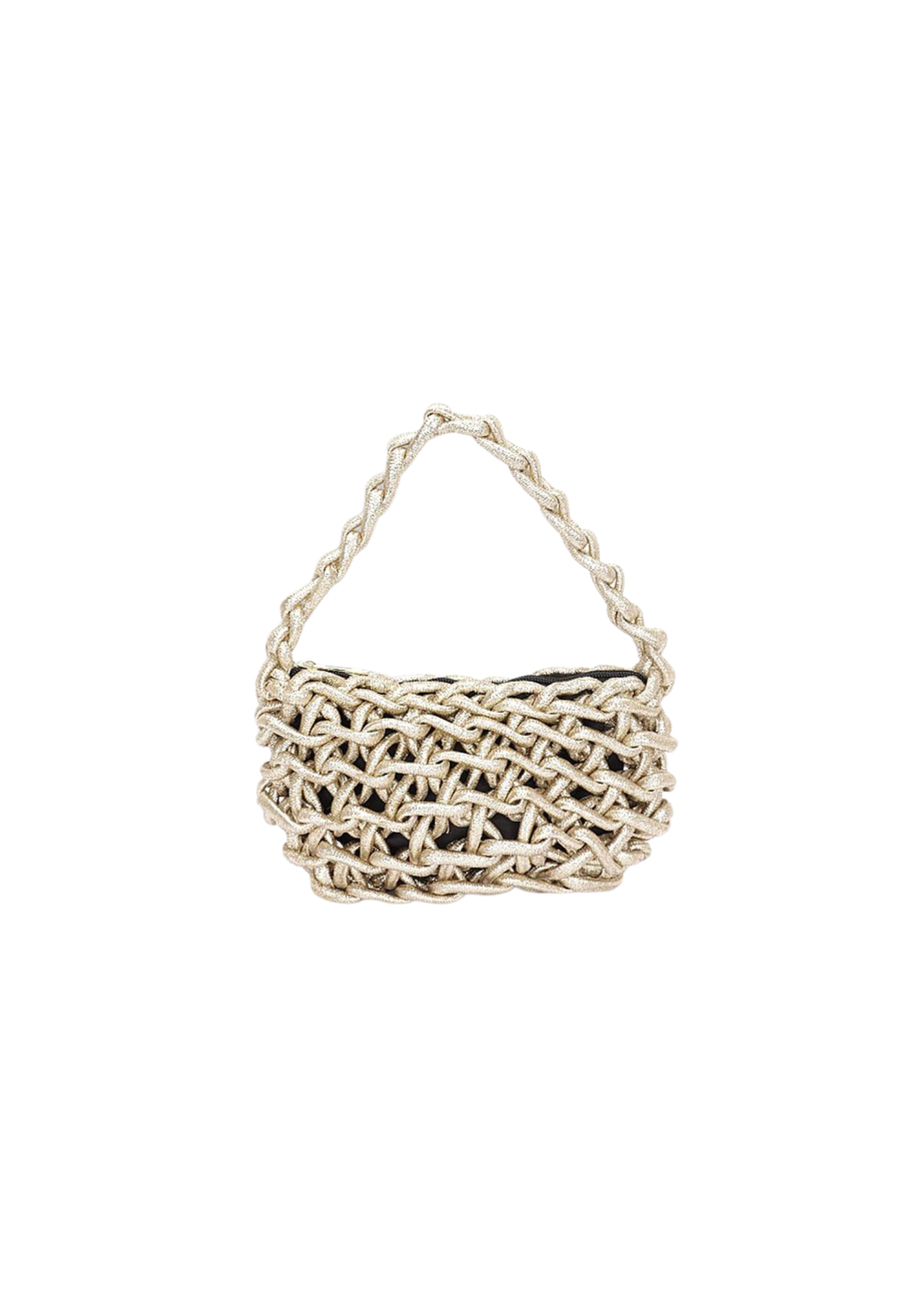 Metallic Strings Braided Bag