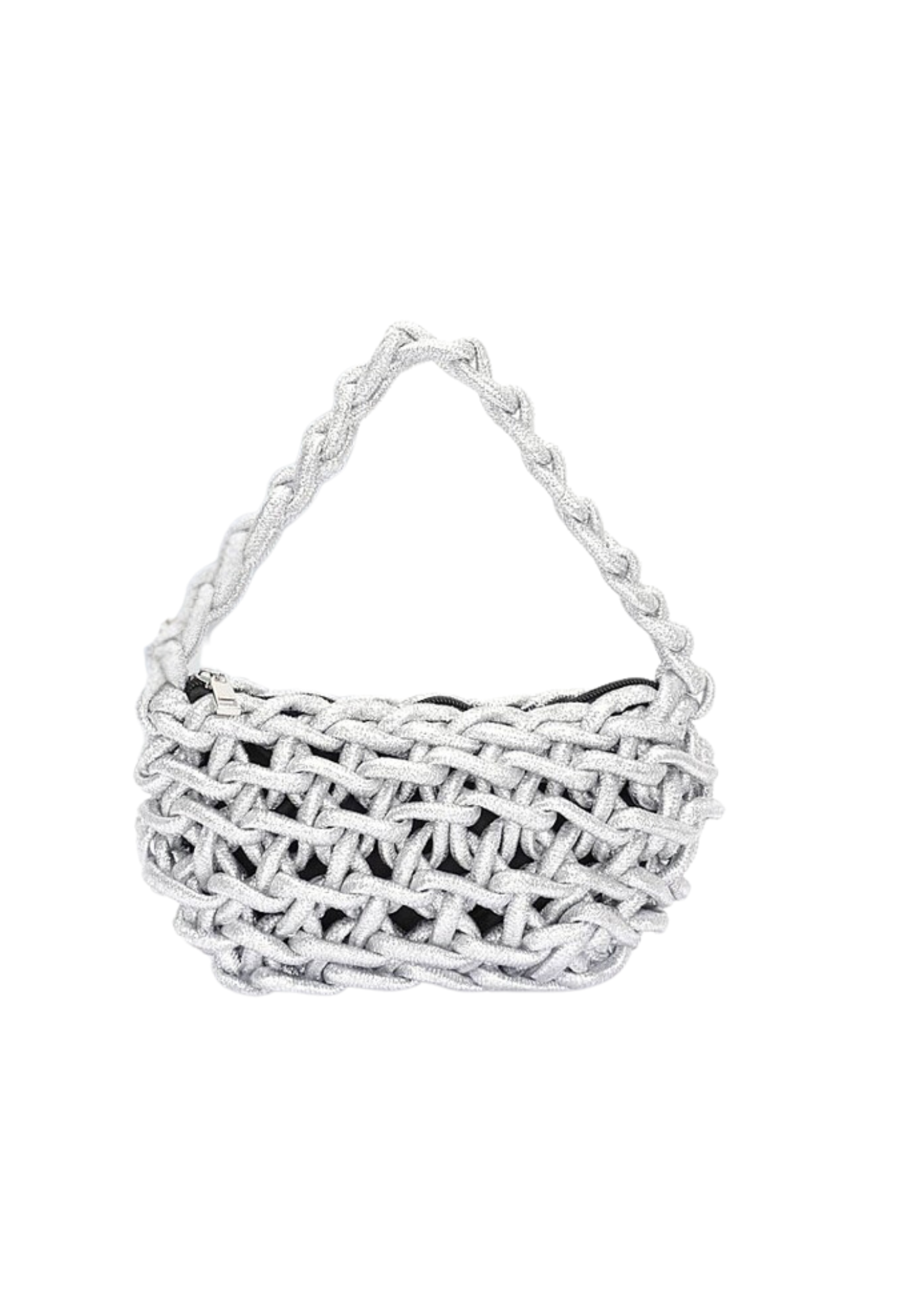 Metallic Strings Braided Bag